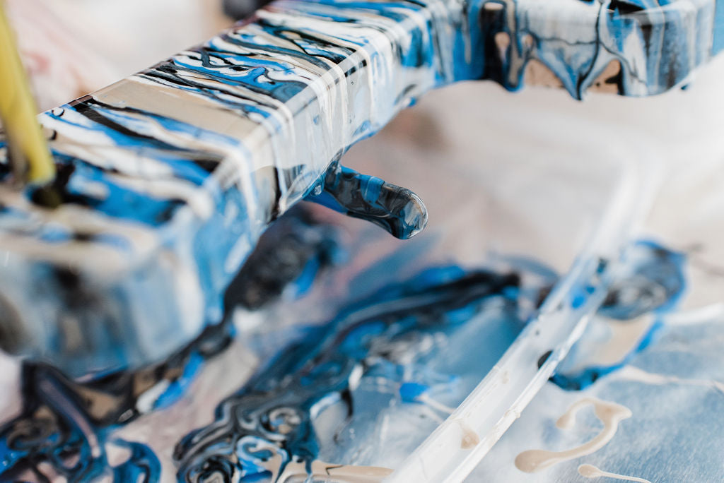 Marbled Resin Wood Board Craft Party Pack